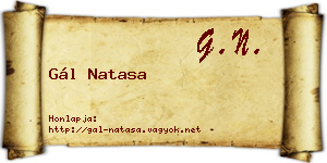 Gál Natasa névjegykártya